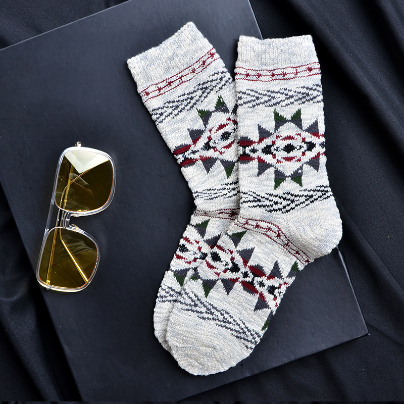 ECAO Thick Line Family Name Socks Plaid Slouch Socks For Men Women Couples